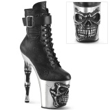 Vegan 20 cm RAPTURE1020STR ankle boots womens with skull heels