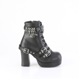 Vegan 9,5 cm GOTHIKA-66 emo women chunky platform boots with buckles