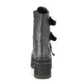 Vegan 9,5 cm RANGER-308 gothic womens chunky platform boots with buckles